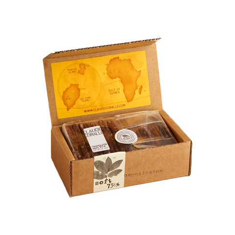 Chocolate 73½ % with pieces of cacao beans - 160g