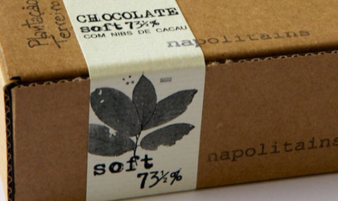 Chocolate 73½ % with pieces of cacao beans - 160g